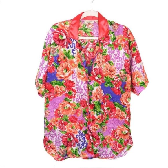 Victoria's Secret Other - VTG Victoria's Secret Gold Label Floral PJ Shirt